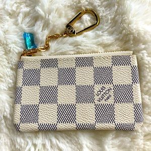 Checkered key pouch
